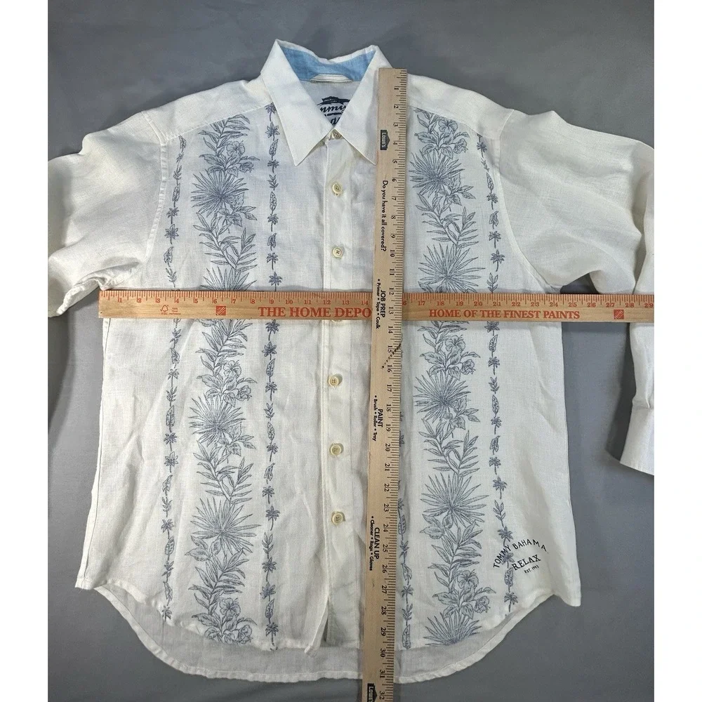Tommy Bahama Button Down Linen Long Sleeve Shirt Men's‎ Large